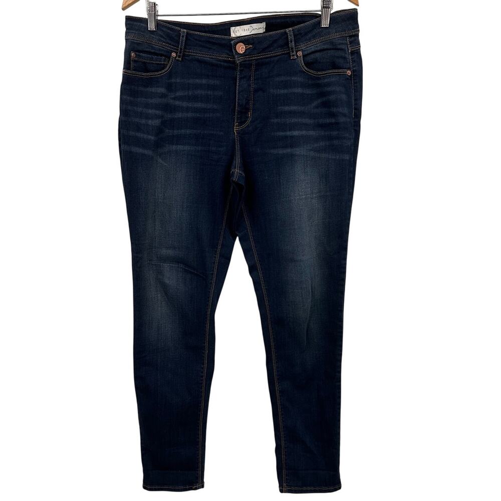 Cato Contemporary Dark Wash Stretch Skinny Jeans Womens Size 12